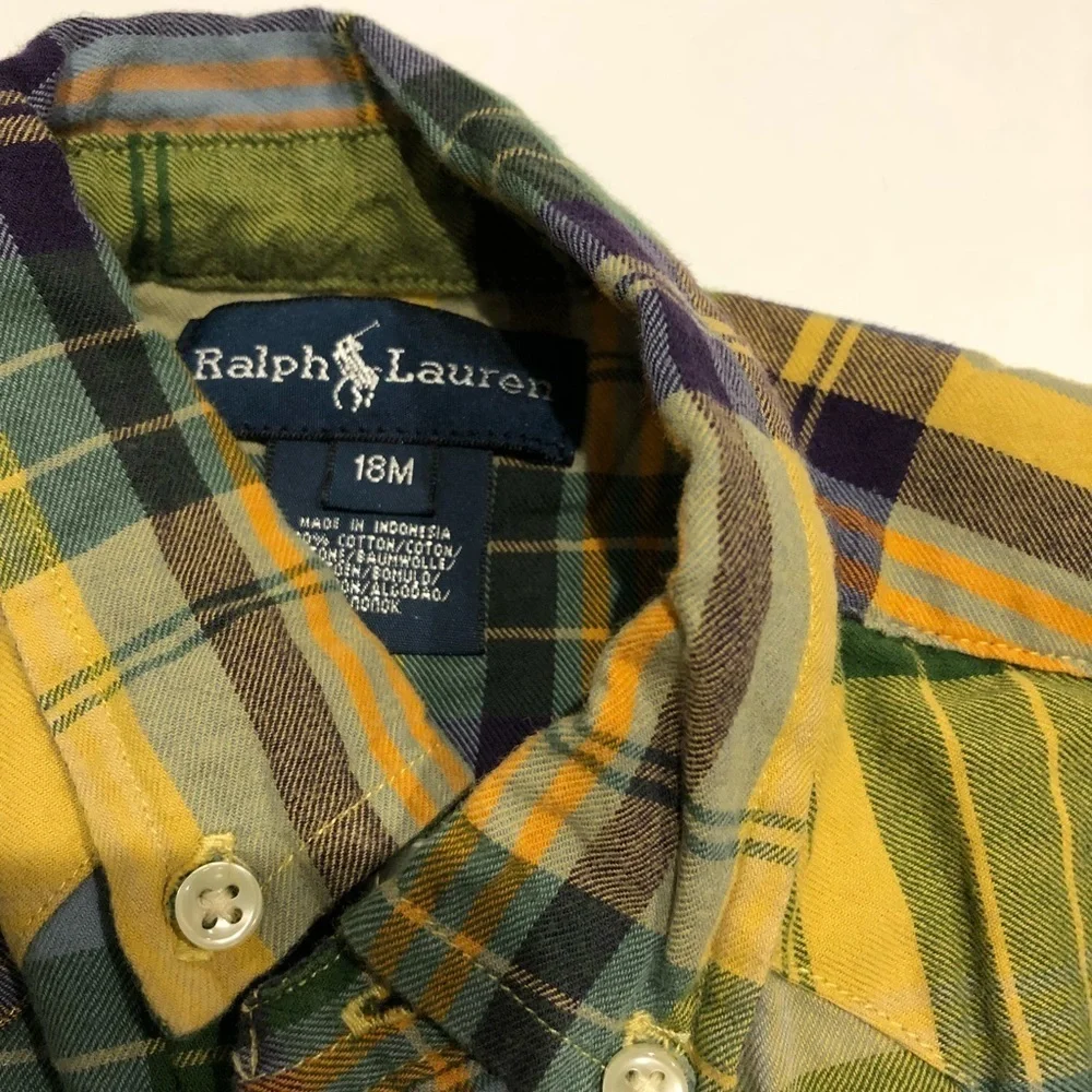 Ralph Lauren Vibrant Multicolor Plaid Snap-Front Shirt. 🏇🏻🐎